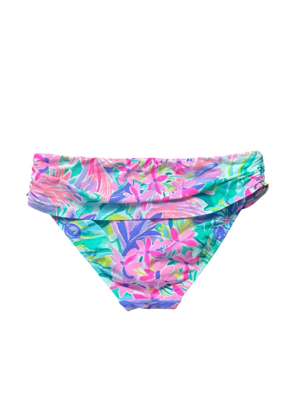 Lilly Pulitzer Lagoon Sarong Hipster Bikini Bottoms Size 8 - Picture 2 of 5